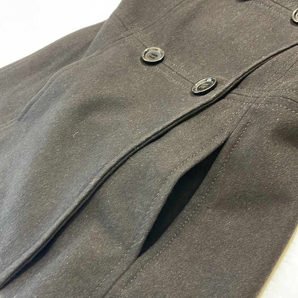 MARVIN RICHARDS NEW YORK WOMENS SIZE S Stylish Black Peacoat - Picture 5 of 8